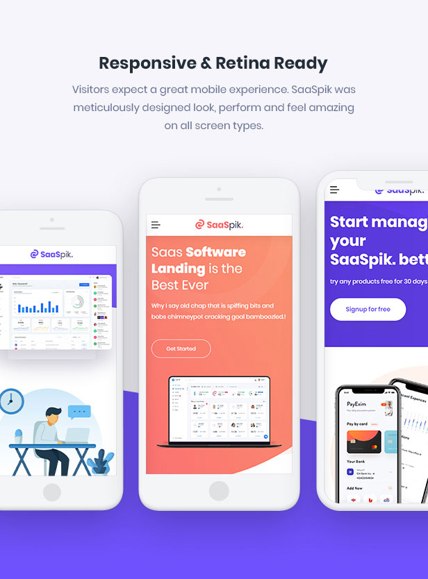 SaaSpik – App and SaaS landing HTML Template